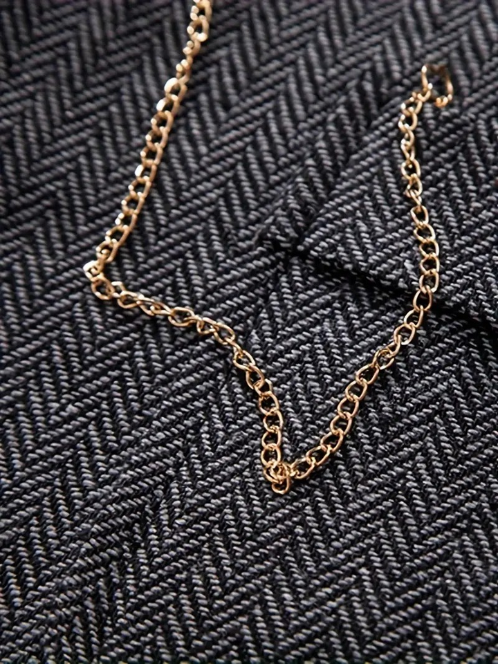 FERDINAND - GILET MOTIF CHEVRON RÉTRO