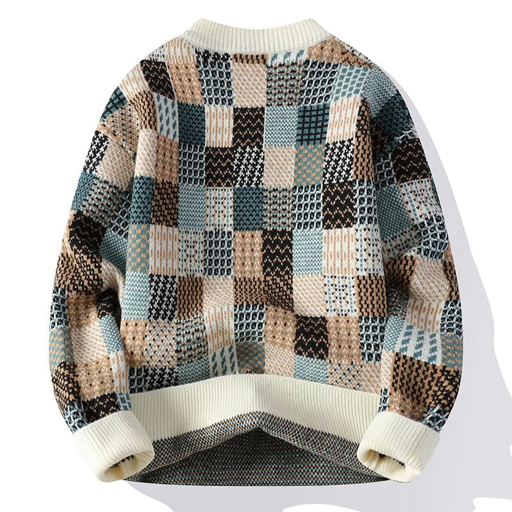 Atelier Cannes™ | Pull Vintage Patchwork en Cachemire pour Hommes